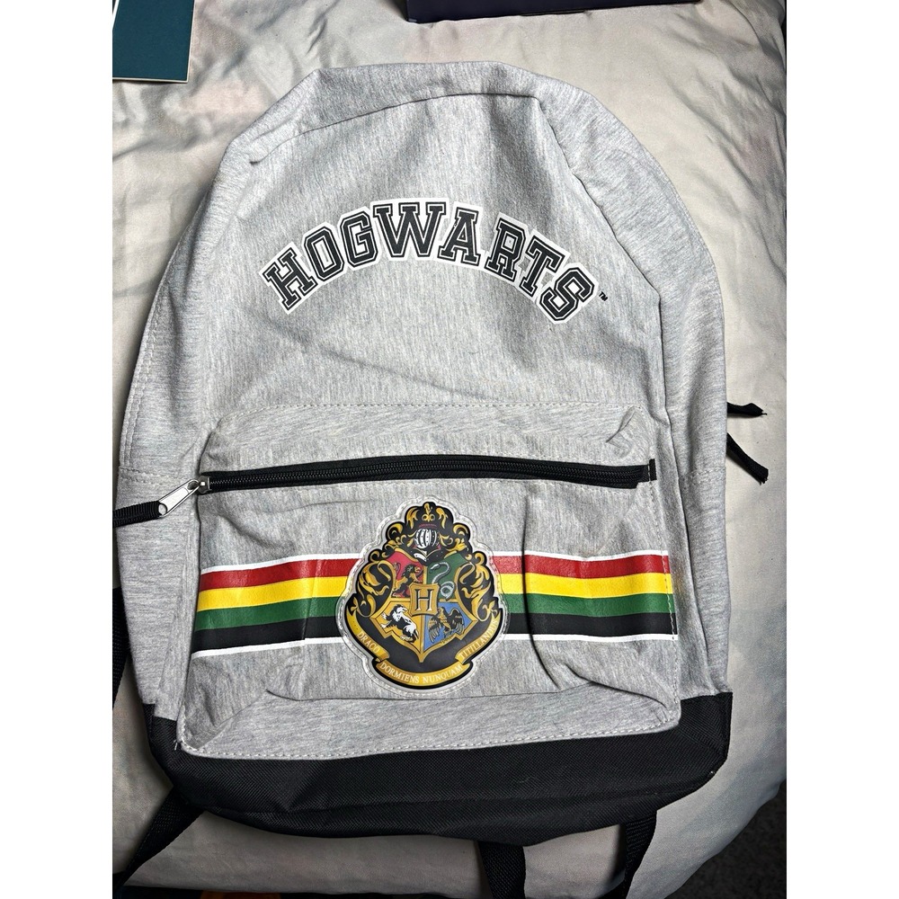 Harry Potter Hogwarts Backpack School Book Bag Medium Size Gray